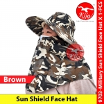 Sun Shield Face Hat / UV Sport Hat / Topi Jepun Soldier / Fishing Hat / Camping Hat / Sun Hat #9703-Military #日本军帽子 #防晒帽子